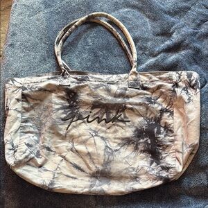 PINK Victoria's Secret Gray and Black Tote Bag